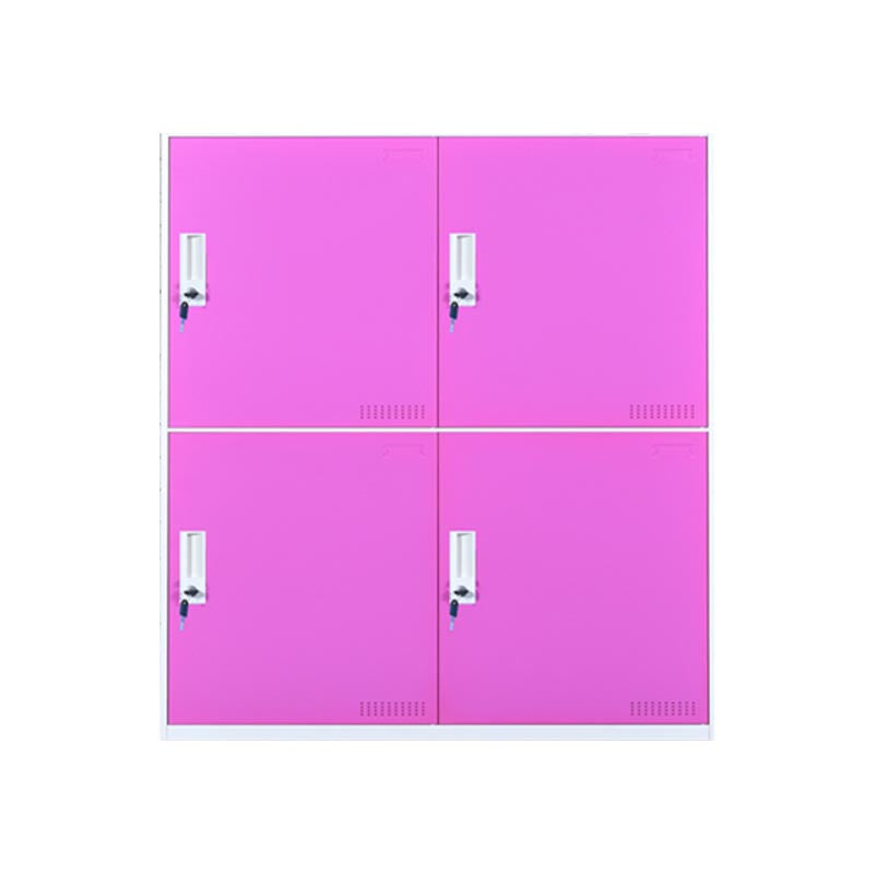 Modern Non-Hanging Armoire with Hinged Doors Matte Finish Storage Cabinet Red 4 Clearhalo 'Armoires & Wardrobes' 'armoires_wardrobes' 'Bedroom Furniture' 'furn' 'furn_armoires_wardrobes' 'Furniture' 6287533