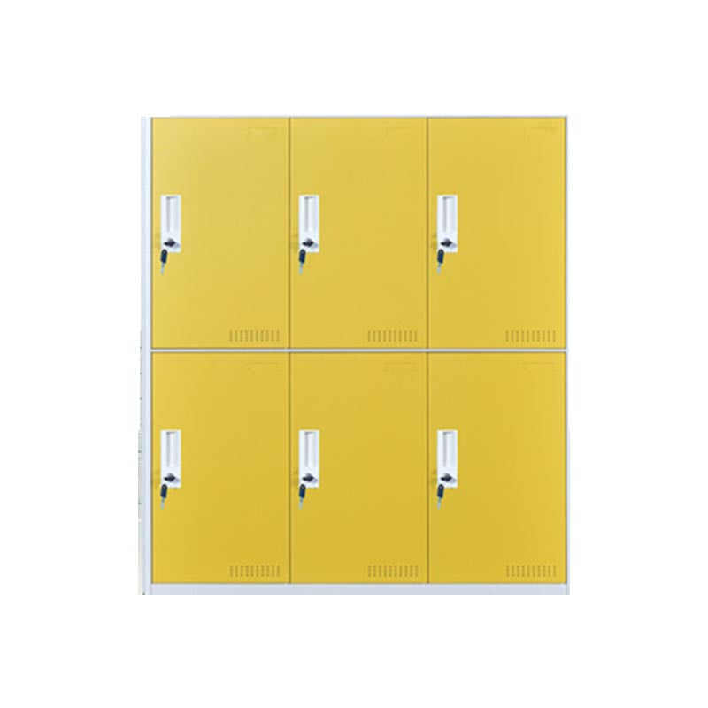Modern Non-Hanging Armoire with Hinged Doors Matte Finish Storage Cabinet Yellow 6 Clearhalo 'Armoires & Wardrobes' 'armoires_wardrobes' 'Bedroom Furniture' 'furn' 'furn_armoires_wardrobes' 'Furniture' 6287543