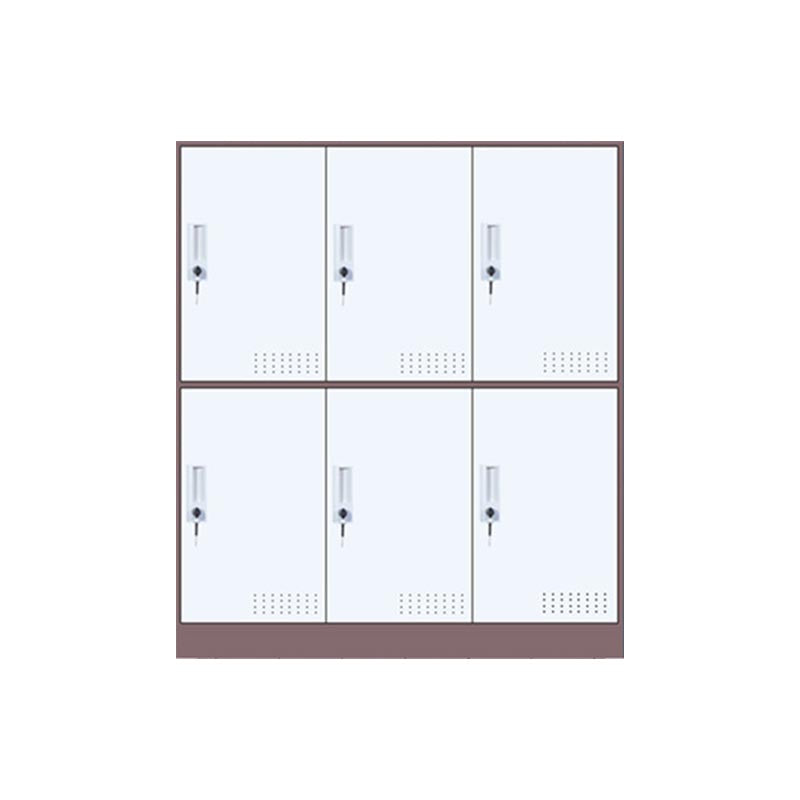 Modern Non-Hanging Armoire with Hinged Doors Matte Finish Storage Cabinet White-Brown 6 Clearhalo 'Armoires & Wardrobes' 'armoires_wardrobes' 'Bedroom Furniture' 'furn' 'furn_armoires_wardrobes' 'Furniture' 6287551