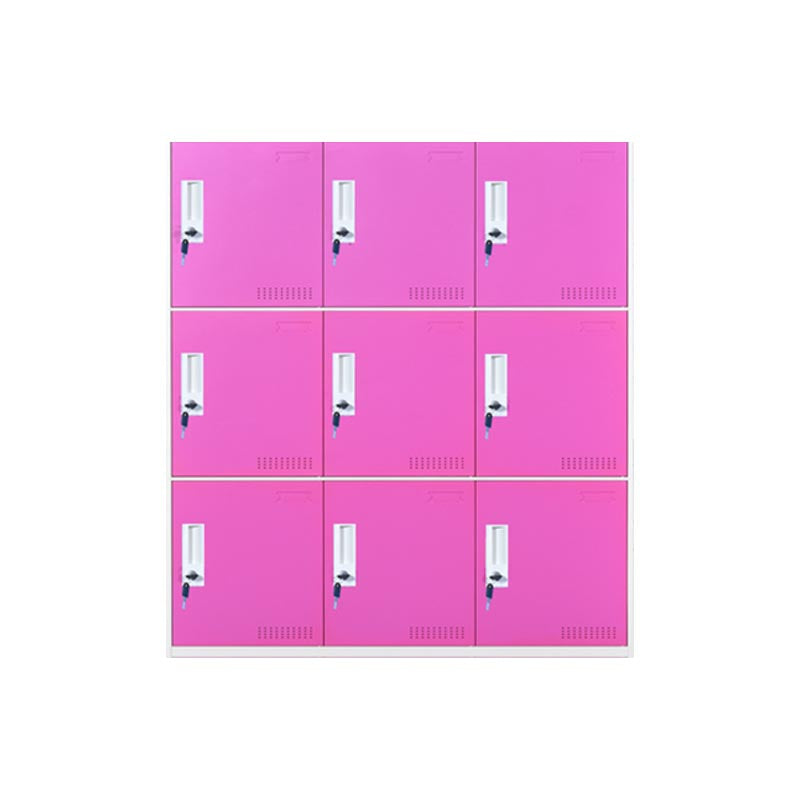 Modern Non-Hanging Armoire with Hinged Doors Matte Finish Storage Cabinet Red 9 Clearhalo 'Armoires & Wardrobes' 'armoires_wardrobes' 'Bedroom Furniture' 'furn' 'furn_armoires_wardrobes' 'Furniture' 6287552