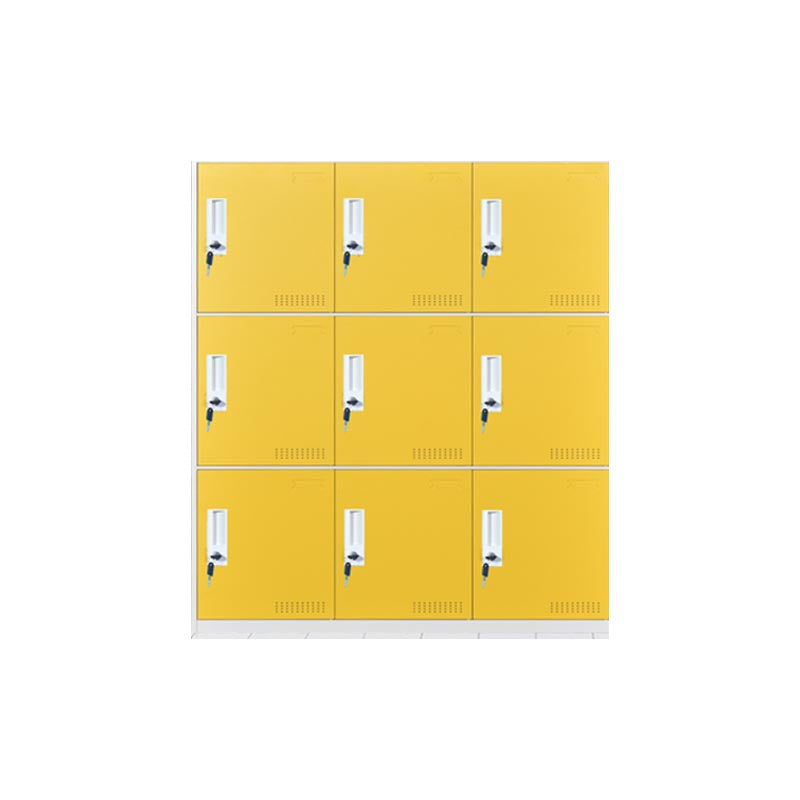 Modern Non-Hanging Armoire with Hinged Doors Matte Finish Storage Cabinet Yellow 9 Clearhalo 'Armoires & Wardrobes' 'armoires_wardrobes' 'Bedroom Furniture' 'furn' 'furn_armoires_wardrobes' 'Furniture' 6287553