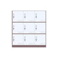 Modern Non-Hanging Armoire with Hinged Doors Matte Finish Storage Cabinet White-Brown 9 Clearhalo 'Armoires & Wardrobes' 'armoires_wardrobes' 'Bedroom Furniture' 'furn' 'furn_armoires_wardrobes' 'Furniture' 6287557