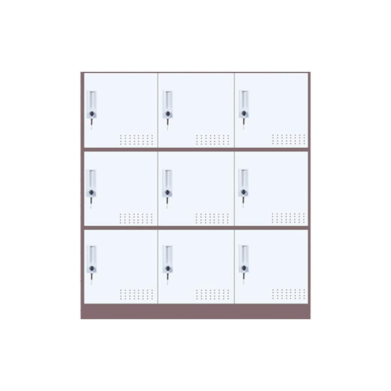 Modern Non-Hanging Armoire with Hinged Doors Matte Finish Storage Cabinet White-Brown 9 Clearhalo 'Armoires & Wardrobes' 'armoires_wardrobes' 'Bedroom Furniture' 'furn' 'furn_armoires_wardrobes' 'Furniture' 6287557