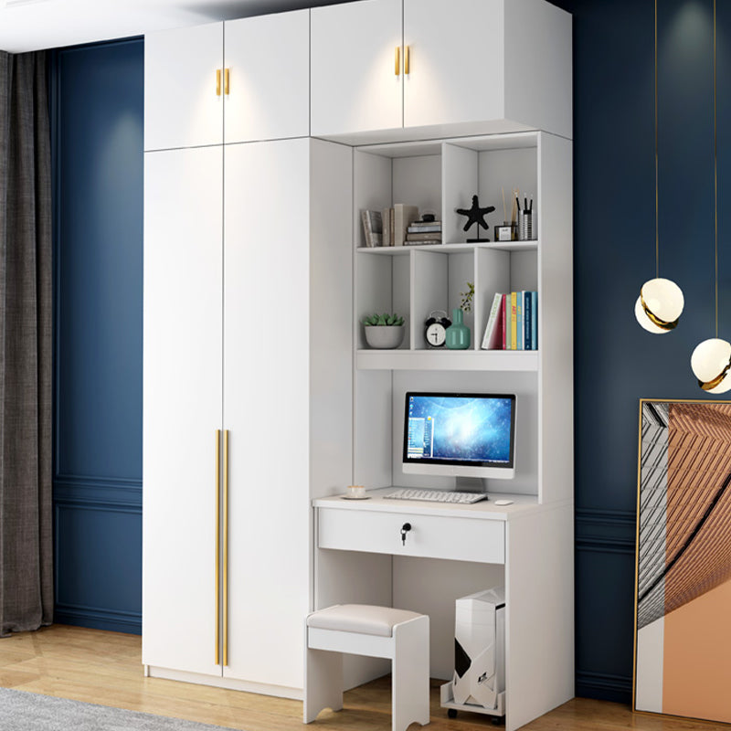 Wit ontworpen houten garderobe moderne stijlkast met lade