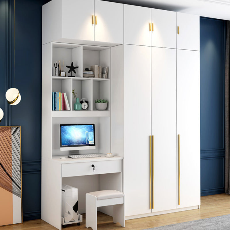 Wit ontworpen houten garderobe moderne stijlkast met lade