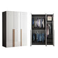 High Gloss White Modern Wardrobe Engineered Wood Storage Cabinet for Home 47"L x 22"W x 79"H Armoires & Wardrobes Clearhalo 'Armoires & Wardrobes' 'armoires_wardrobes' 'Bedroom Furniture' 'furn' 'furn_armoires_wardrobes' 'Furniture' 6287665
