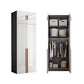 High Gloss White Modern Wardrobe Engineered Wood Storage Cabinet for Home 24"L x 22"W x 79"H Armories & Top Cabinet Clearhalo 'Armoires & Wardrobes' 'armoires_wardrobes' 'Bedroom Furniture' 'furn' 'furn_armoires_wardrobes' 'Furniture' 6287668