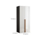 High Gloss White Modern Wardrobe Engineered Wood Storage Cabinet for Home Clearhalo 'Armoires & Wardrobes' 'armoires_wardrobes' 'Bedroom Furniture' 'furn' 'furn_armoires_wardrobes' 'Furniture' 6287681