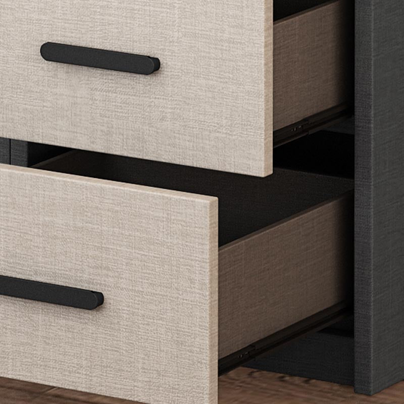 Armoire de porte à charnière de style moderne pour armoire grise de chambre avec des portes en verre