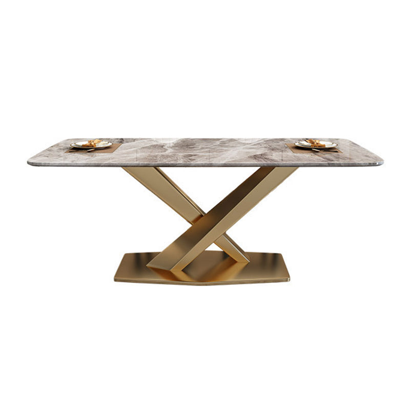 Ensemble de table à manger en finition polie 1/2/5/7 Pièces en métal Ensemble pour la maison