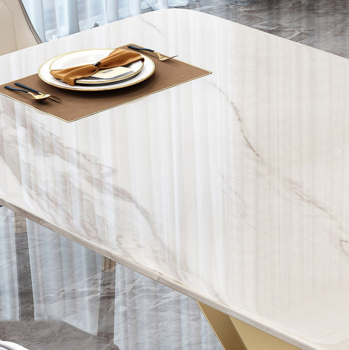 Ensemble de table à manger en finition polie 1/2/5/7 Pièces en métal Ensemble pour la maison