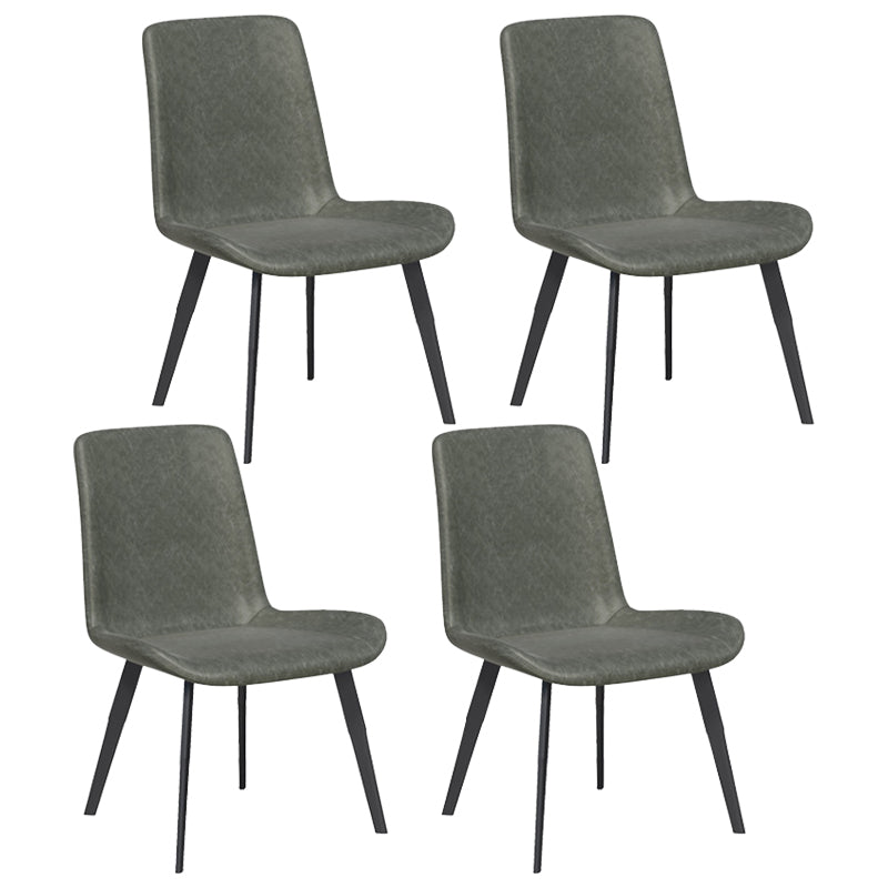 Modern Dining Table with Solid Back Chairs 1/4/6/7 Pieces Dinette Set 4 Grey Chairs Clearhalo 'Dining Room Sets' 'Dining Tables & Seating' 'dining_room_set' 'furn' 'furn_dining_room_set' 'Furniture' 'Kitchen & Dining Furniture' 6287809