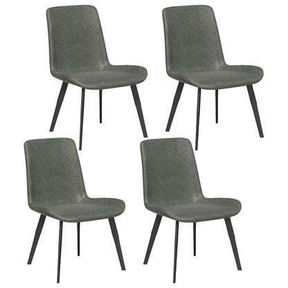 Modern Dining Table with Solid Back Chairs 1/4/6/7 Pieces Dinette Set 4 Grey Chairs Clearhalo 'Dining Room Sets' 'Dining Tables & Seating' 'dining_room_set' 'furn' 'furn_dining_room_set' 'Furniture' 'Kitchen & Dining Furniture' 6287809