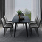 Modern Dining Table with Solid Back Chairs 1/4/6/7 Pieces Dinette Set Clearhalo 'Dining Room Sets' 'Dining Tables & Seating' 'dining_room_set' 'furn' 'furn_dining_room_set' 'Furniture' 'Kitchen & Dining Furniture' 6287812