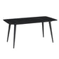 Modern Dining Table with Solid Back Chairs 1/4/6/7 Pieces Dinette Set Black 71"L x 31"W Clearhalo 'Dining Room Sets' 'Dining Tables & Seating' 'dining_room_set' 'furn' 'furn_dining_room_set' 'Furniture' 'Kitchen & Dining Furniture' 6287813