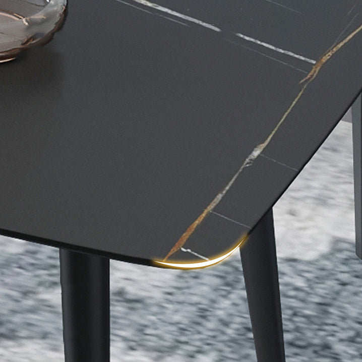 Modern Dining Table with Solid Back Chairs 1/4/6/7 Pieces Dinette Set Clearhalo 'Dining Room Sets' 'Dining Tables & Seating' 'dining_room_set' 'furn' 'furn_dining_room_set' 'Furniture' 'Kitchen & Dining Furniture' 6287815