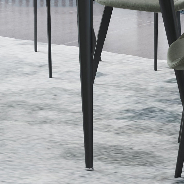 Modern Dining Table with Solid Back Chairs 1/4/6/7 Pieces Dinette Set Clearhalo 'Dining Room Sets' 'Dining Tables & Seating' 'dining_room_set' 'furn' 'furn_dining_room_set' 'Furniture' 'Kitchen & Dining Furniture' 6287817