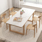 Modern Dining Set with Wooden Frame 1/2/5/6 Pieces Light Wood Finish Dinette Set