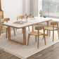 Modern Dining Set with Wooden Frame 1/2/5/6 Pieces Light Wood Finish Dinette Set