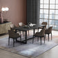 Contemporary Rectangular Dining Table Set 1/2/5/7 Pieces Dinette Set for Home