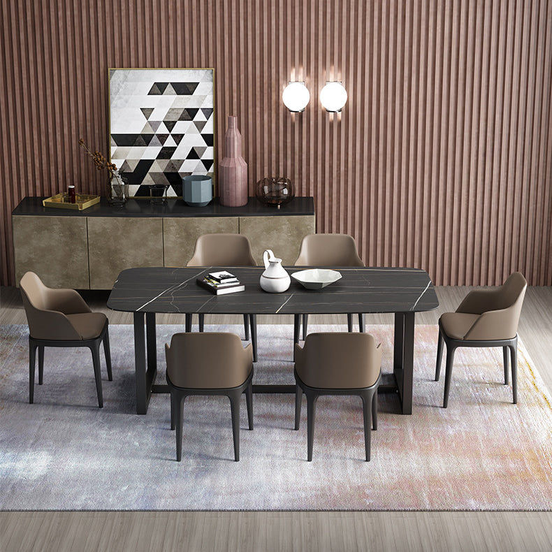 Contemporary Rectangular Dining Table Set 1/2/5/7 Pieces Dinette Set for Home