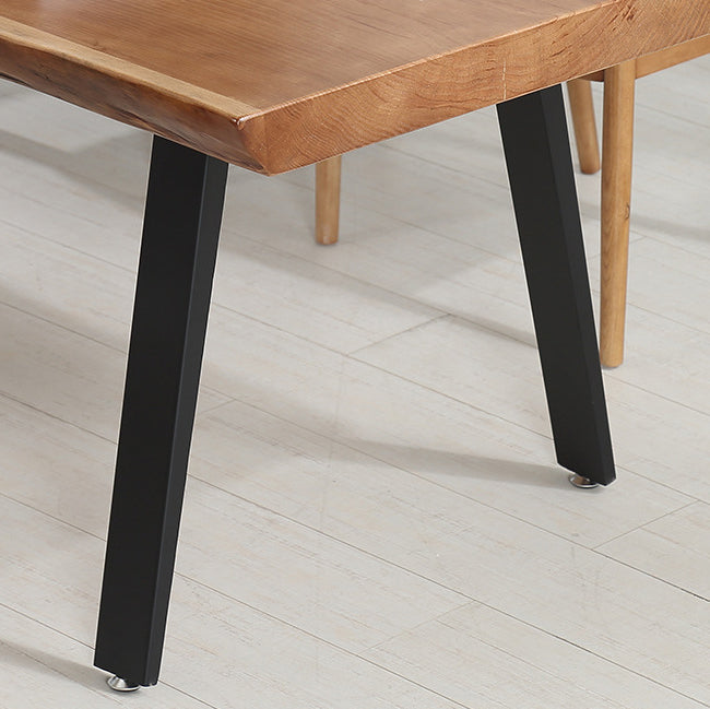 Industrial Brown Wood Dining Table Set 1/2/5/7 Pieces Wooden Dinette Set for Home