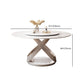 Round Dining Table Set 1/5/7 Pcs Sintered Stone Top Table and Upholstered Chairs