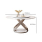 Round Dining Table Set 1/5/7 Pcs Sintered Stone Top Table and Upholstered Chairs