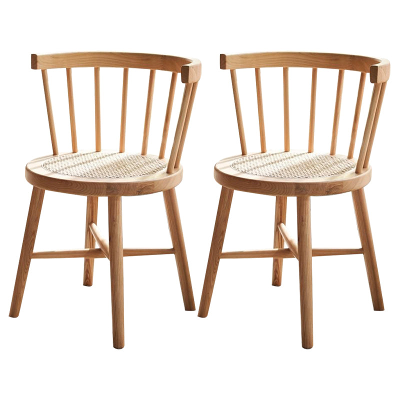 Modern Dining Set 1/2/4 Pcs Natural Solid Wood Dining Table and Chairs 2 Wood Chairs Clearhalo 'Dining Room Sets' 'Dining Tables & Seating' 'dining_room_set' 'furn' 'furn_dining_room_set' 'Furniture' 'Kitchen & Dining Furniture' 6288005