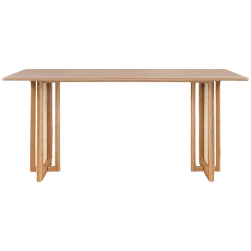 Modern Dining Set 1/2/4 Pcs Natural Solid Wood Dining Table and Chairs Wood 78.7"L x 35.4"W Clearhalo 'Dining Room Sets' 'Dining Tables & Seating' 'dining_room_set' 'furn' 'furn_dining_room_set' 'Furniture' 'Kitchen & Dining Furniture' 6288010