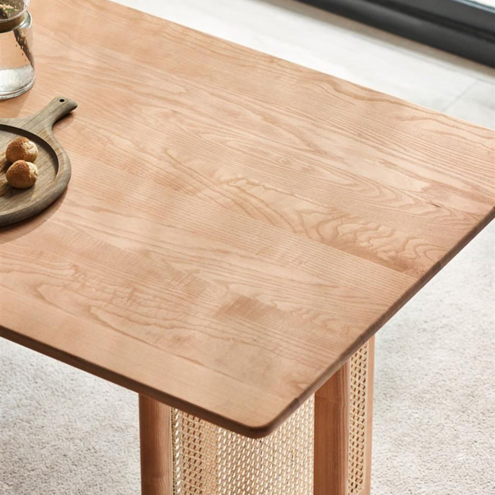 Modern Dining Set 1/2/4 Pcs Natural Solid Wood Dining Table and Chairs Clearhalo 'Dining Room Sets' 'Dining Tables & Seating' 'dining_room_set' 'furn' 'furn_dining_room_set' 'Furniture' 'Kitchen & Dining Furniture' 6288011