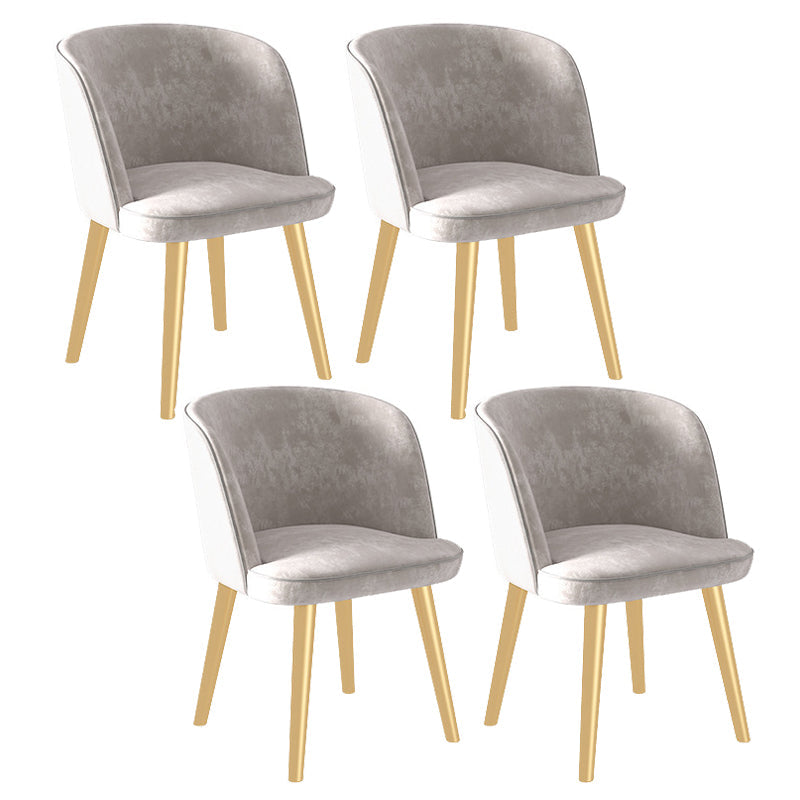 グラムダイニングルームセット1/4/5/7 PCS長方形のダイニングテーブル布張りの椅子付き