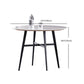 Modern Round Stone Dining Set 1/2/3/4 Pieces Dining Table Set with Padded Chairs Clearhalo 'Dining Room Sets' 'Dining Tables & Seating' 'dining_room_set' 'furn' 'furn_dining_room_set' 'Furniture' 'Kitchen & Dining Furniture' 6288058