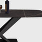 Contemporary Dining Set 1/4/5/7 Pcs Black Sintered Stone Dining Table and Armless Chairs