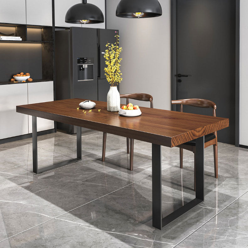 Set da tavolo da pranzo in legno massiccio marrone scuro 1/2/3/5/7 set di dinette industriale