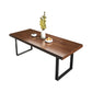 Dark Brown Solid Wood Top Dining Table Set 1/2/3/5/7 Pieces Industrial Dinette Set Clearhalo 'Dining Room Sets' 'Dining Tables & Seating' 'dining_room_set' 'furn' 'furn_dining_room_set' 'Furniture' 'Kitchen & Dining Furniture' 6288163