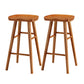 Modern Backless Contoured Seat Solid Wood Bar Stool for Restaurant