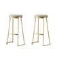 Modern Backless Counter Stool Upholstered Bar Stool with Metal Base 2 Piece Set Clearhalo 'Bar Furniture' 'Bar Stools' 'bar_stools' 'furn' 'furn_bar_stools' 'Furniture' 'Kitchen & Dining Furniture' 6288442