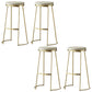Modern Backless Counter Stool Upholstered Bar Stool with Metal Base 4 Piece Set Clearhalo 'Bar Furniture' 'Bar Stools' 'bar_stools' 'furn' 'furn_bar_stools' 'Furniture' 'Kitchen & Dining Furniture' 6288444
