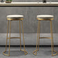 Modern Backless Counter Stool Upholstered Bar Stool with Metal Base Clearhalo 'Bar Furniture' 'Bar Stools' 'bar_stools' 'furn' 'furn_bar_stools' 'Furniture' 'Kitchen & Dining Furniture' 6288445