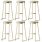 Modern Backless Counter Stool Upholstered Bar Stool with Metal Base 6 Piece Set Clearhalo 'Bar Furniture' 'Bar Stools' 'bar_stools' 'furn' 'furn_bar_stools' 'Furniture' 'Kitchen & Dining Furniture' 6288446