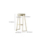 Modern Backless Counter Stool Upholstered Bar Stool with Metal Base Clearhalo 'Bar Furniture' 'Bar Stools' 'bar_stools' 'furn' 'furn_bar_stools' 'Furniture' 'Kitchen & Dining Furniture' 6288459