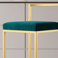 Luxurious Backrest Armless Counter Stool Upholstered Bar Stool with Metal Base Clearhalo 'Bar Furniture' 'Bar Stools' 'bar_stools' 'furn' 'furn_bar_stools' 'Furniture' 'Kitchen & Dining Furniture' 6288471
