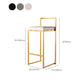 Luxurious Backrest Armless Counter Stool Upholstered Bar Stool with Metal Base Clearhalo 'Bar Furniture' 'Bar Stools' 'bar_stools' 'furn' 'furn_bar_stools' 'Furniture' 'Kitchen & Dining Furniture' 6288486