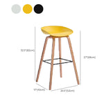Tabouret de comptoir en plastique scandinave basse tabouret de bar sans bras avec repose-pied