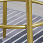 Modern Upholstered Counter Stool Bar-height Low Back Bar Stool with Metal Base