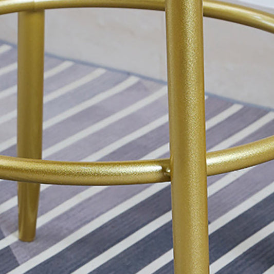 Moderne gepolsterte Counter Stuhl-Stuhlhöhe Low-Back-Bar-Stuhl mit Metallbasis