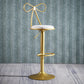 Glam Style Armless Counter Stool Upholstered Adjustable Height Bar Stool White 1 Piece Clearhalo 'Bar Furniture' 'Bar Stools' 'bar_stools' 'furn' 'furn_bar_stools' 'Furniture' 'Kitchen & Dining Furniture' 6288612
