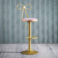 Glam Style Armless Counter Stool Upholstered Adjustable Height Bar Stool Pink 1 Piece Clearhalo 'Bar Furniture' 'Bar Stools' 'bar_stools' 'furn' 'furn_bar_stools' 'Furniture' 'Kitchen & Dining Furniture' 6288614