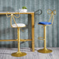 Glam Style Armless Counter Stool Upholstered Adjustable Height Bar Stool Clearhalo 'Bar Furniture' 'Bar Stools' 'bar_stools' 'furn' 'furn_bar_stools' 'Furniture' 'Kitchen & Dining Furniture' 6288615